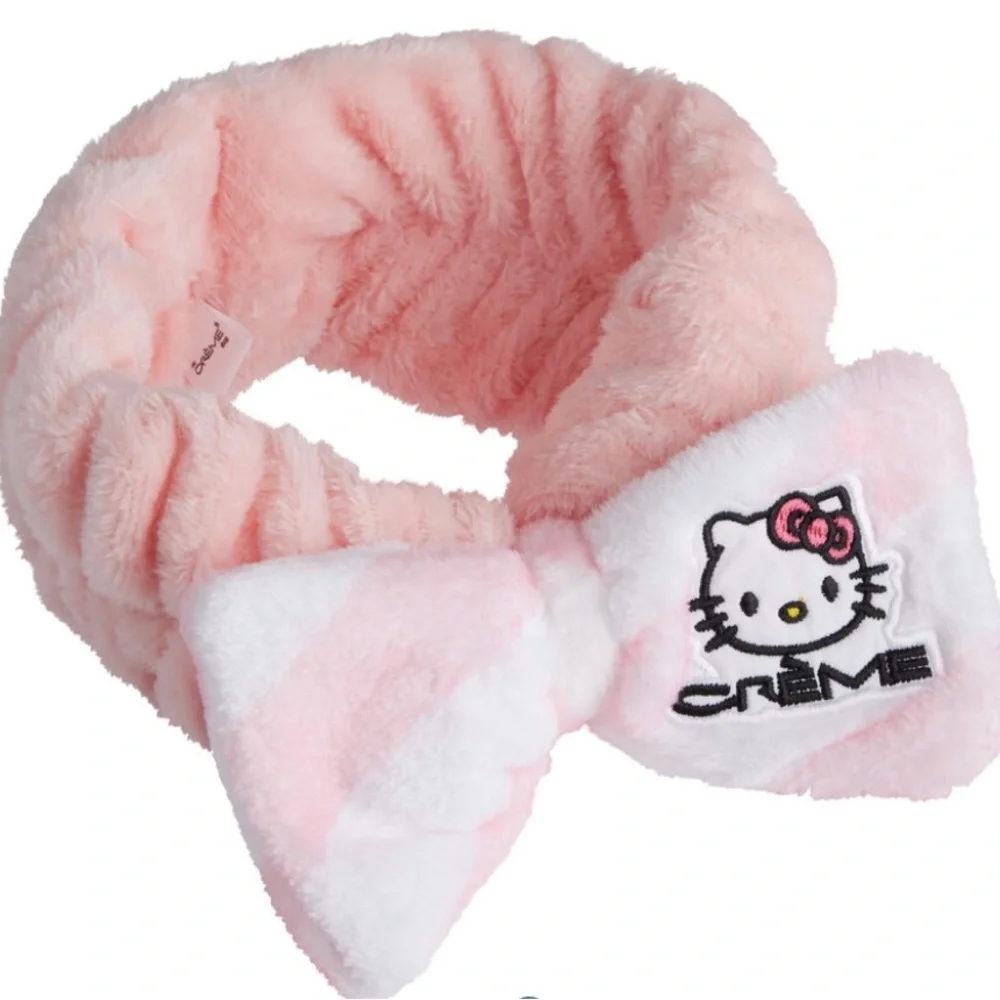 NIB The Creme Shop x Hello Kitty Plush Spa Headband with Bow💕